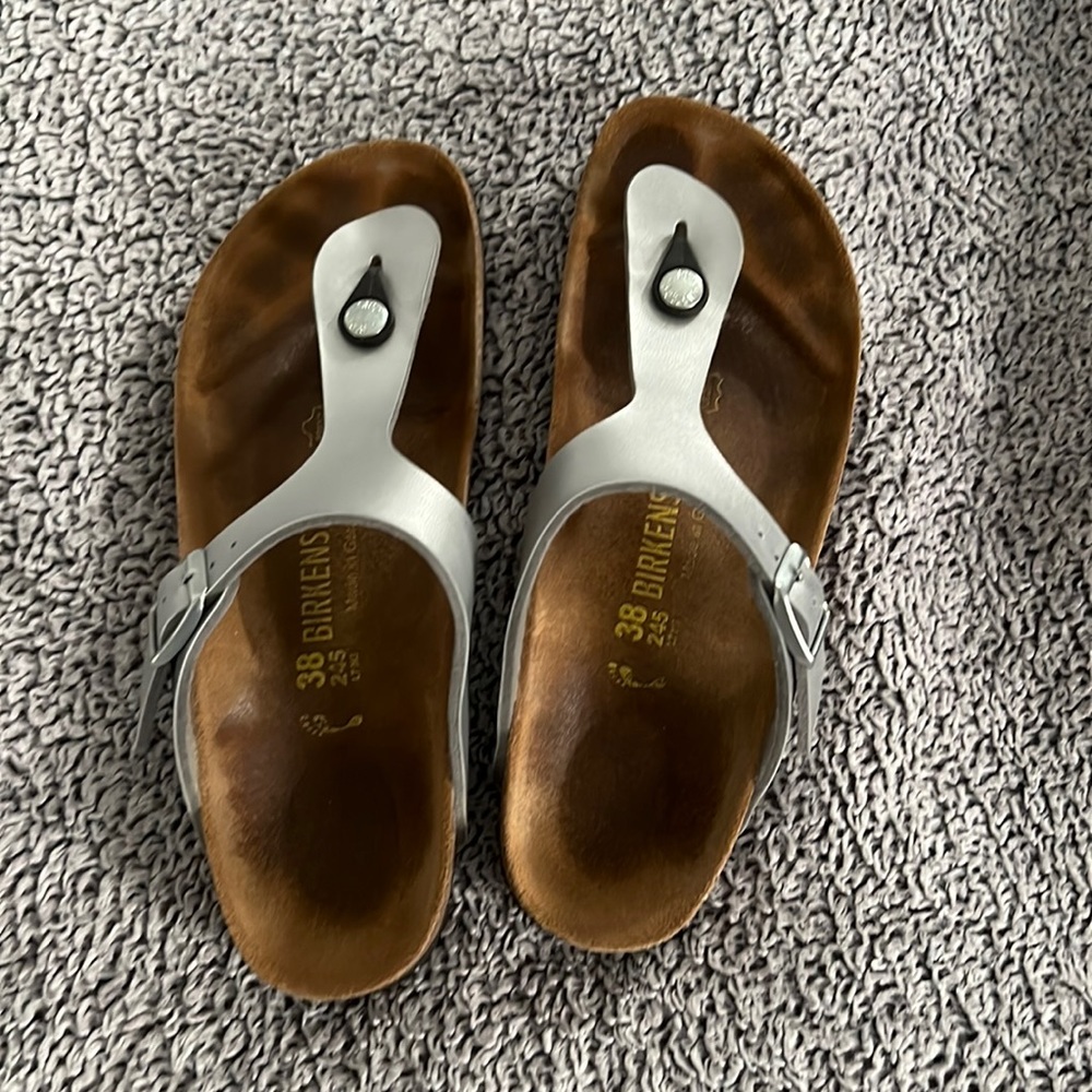 Silver Birkenstocks